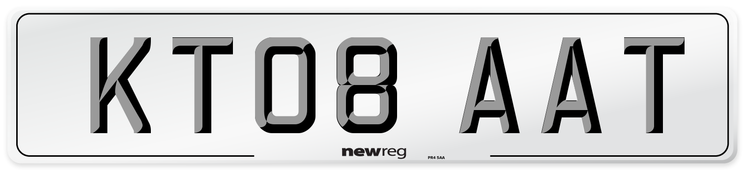 KT08 AAT Number Plate from New Reg